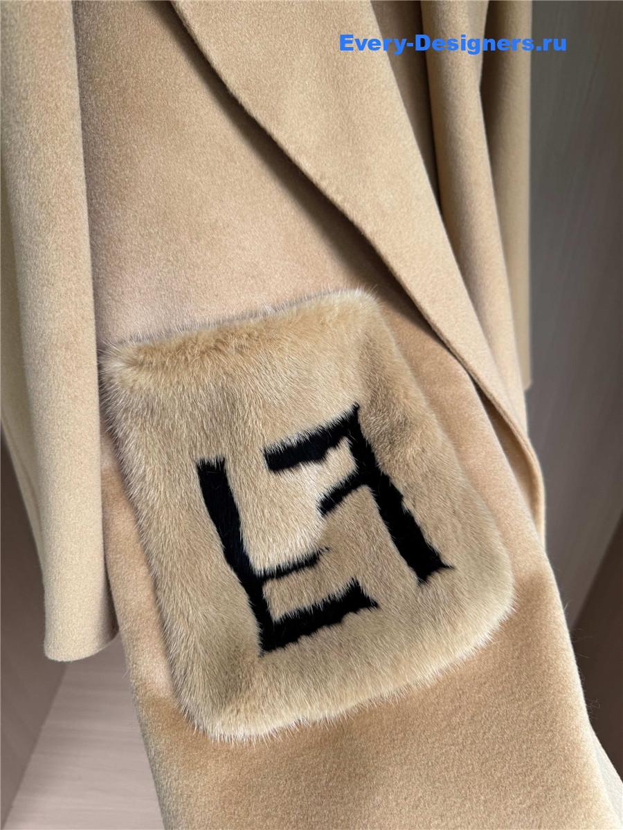 F**di camel cashmere coat