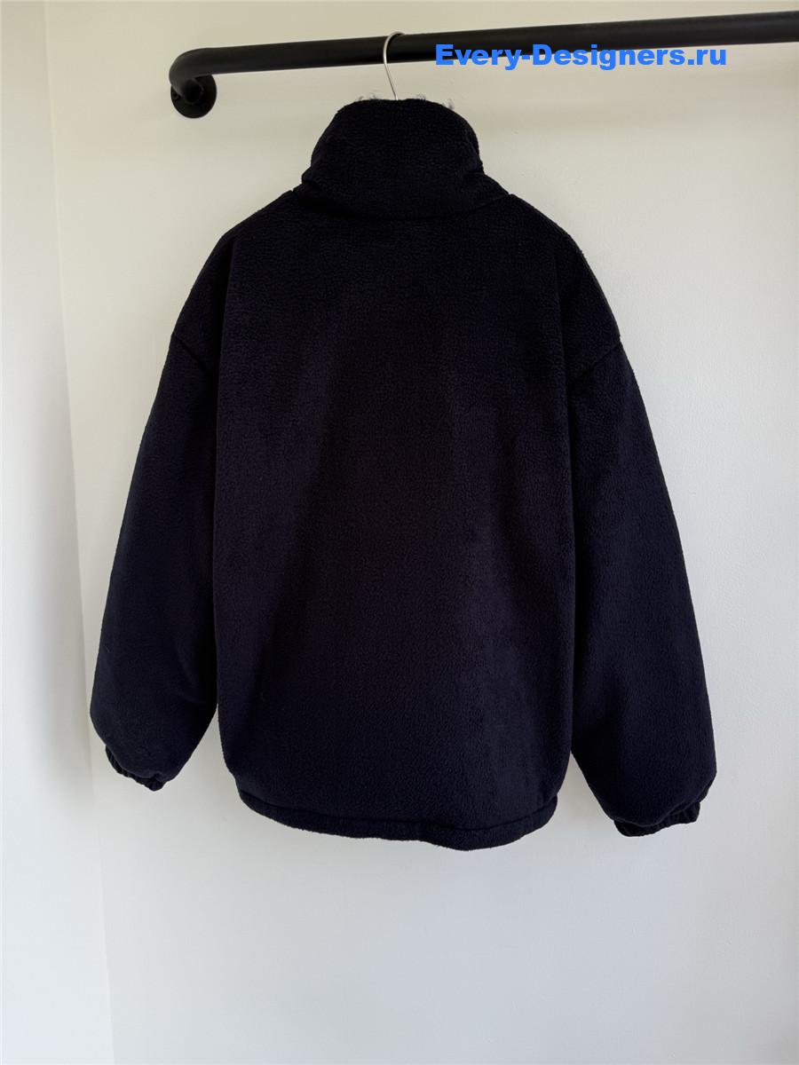 Miu Miu Navy Fleece Down Jacket