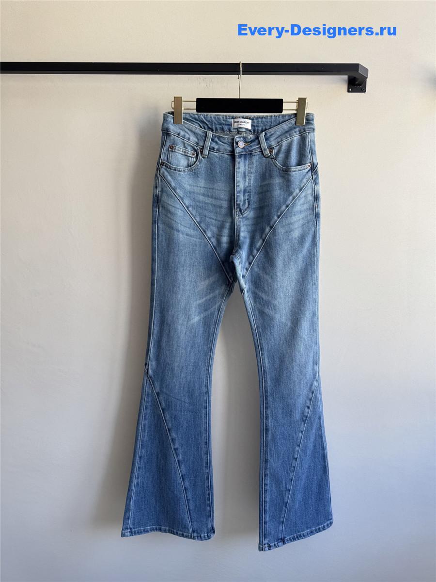 Sa1nt Lau*nt straight-leg flared jeans