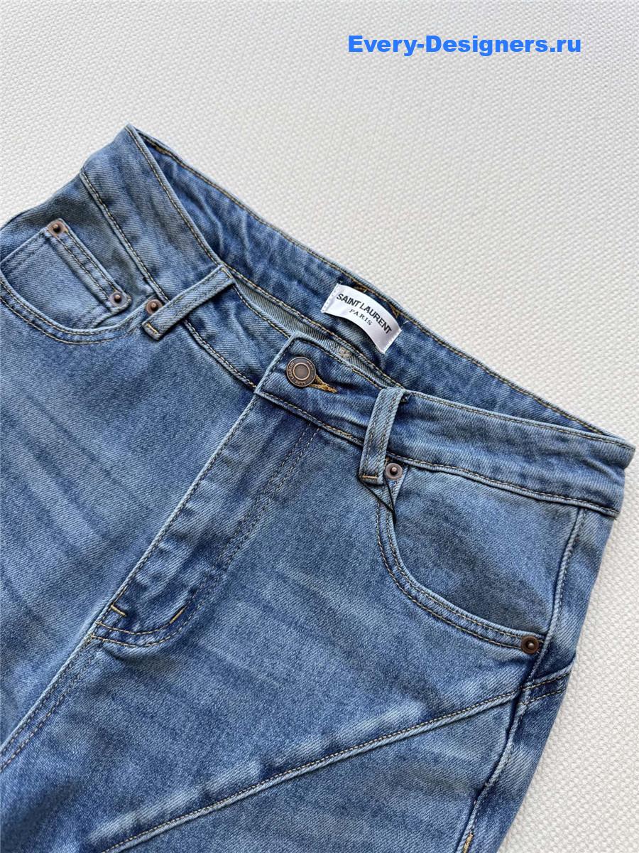 Sa1nt Lau*nt straight-leg flared jeans
