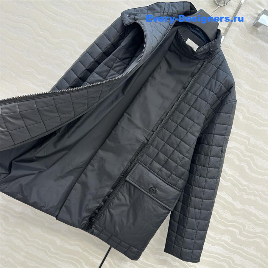 H**me5 dark blue quilted coat