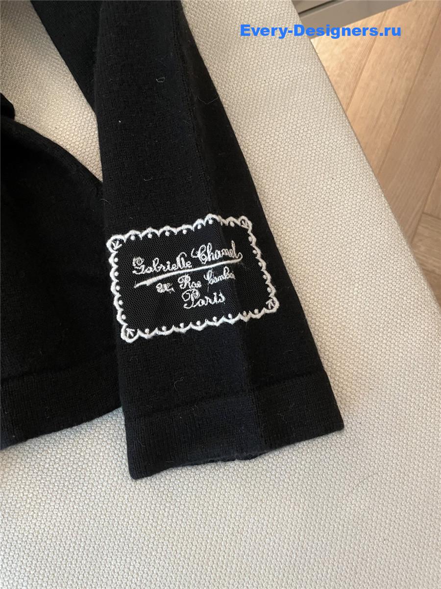 Ch**el black belted cashmere cardigan