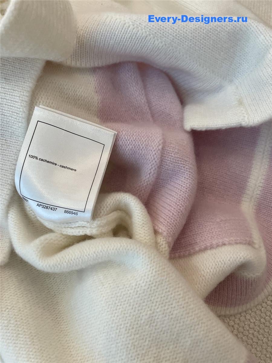Ch**el white belted cashmere cardigan