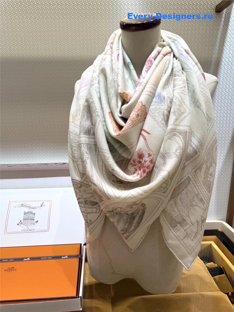 H**me5 white octave marsal cashmere silk scarf