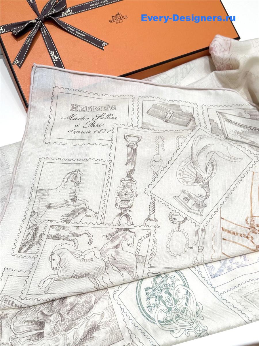 H**me5 white octave marsal cashmere silk scarf