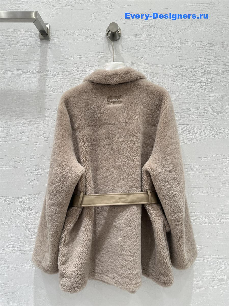 Miu Miu Brown Shearling Jacket