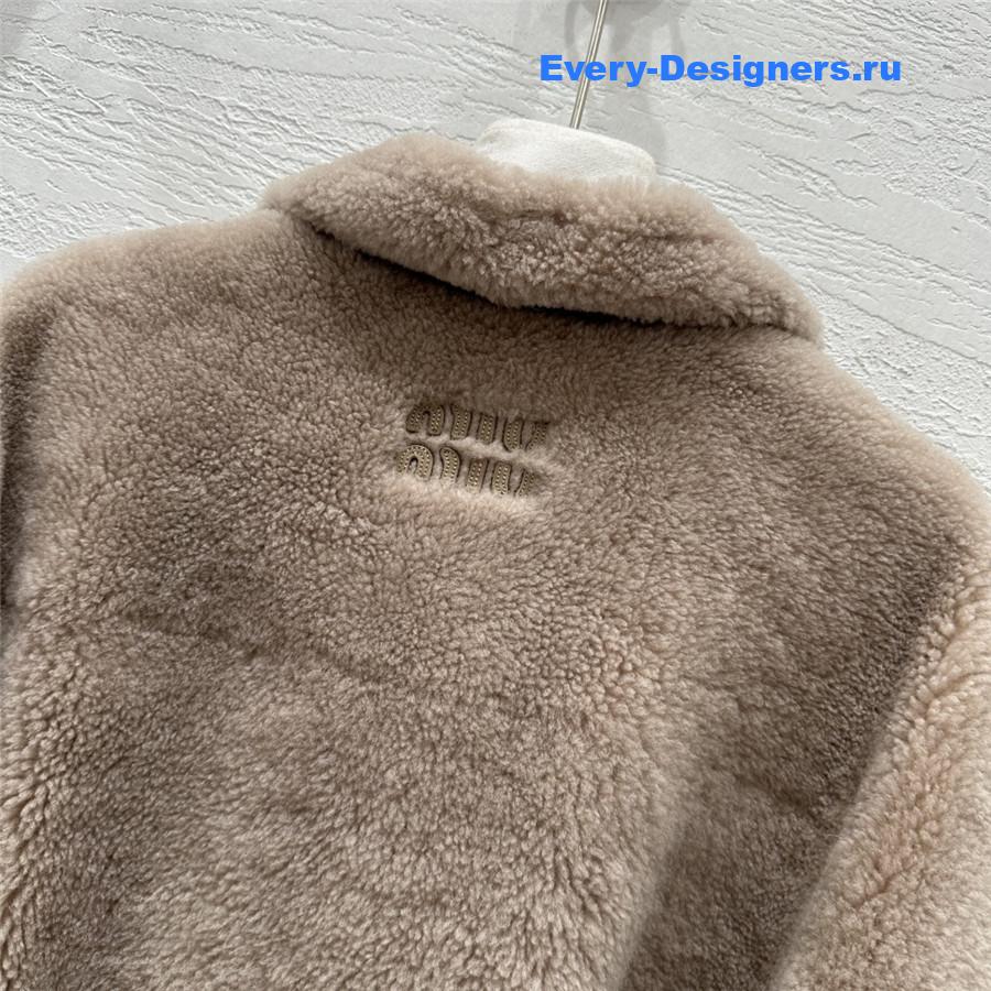 Miu Miu Brown Shearling Jacket