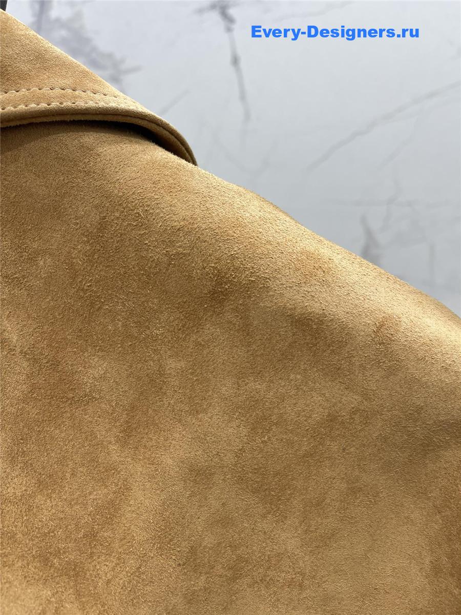 Sa1nt Lau*nt brown fringed sheepskin suede jacket