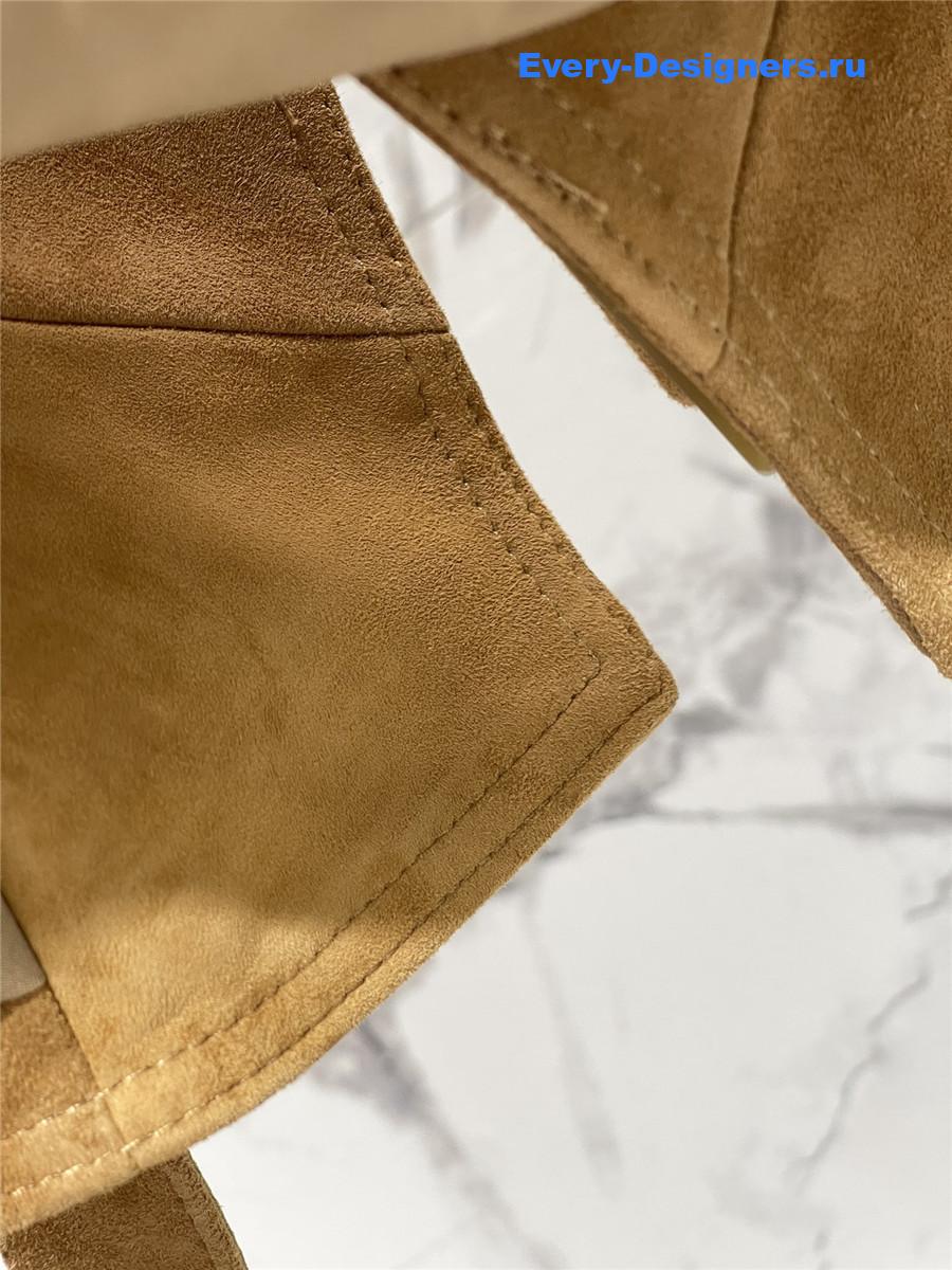 Sa1nt Lau*nt brown fringed sheepskin suede jacket
