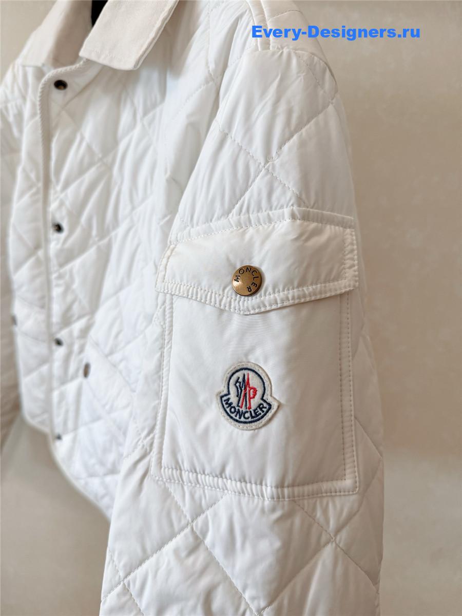 Moncler White Chitre Quilted Ivory Jacket