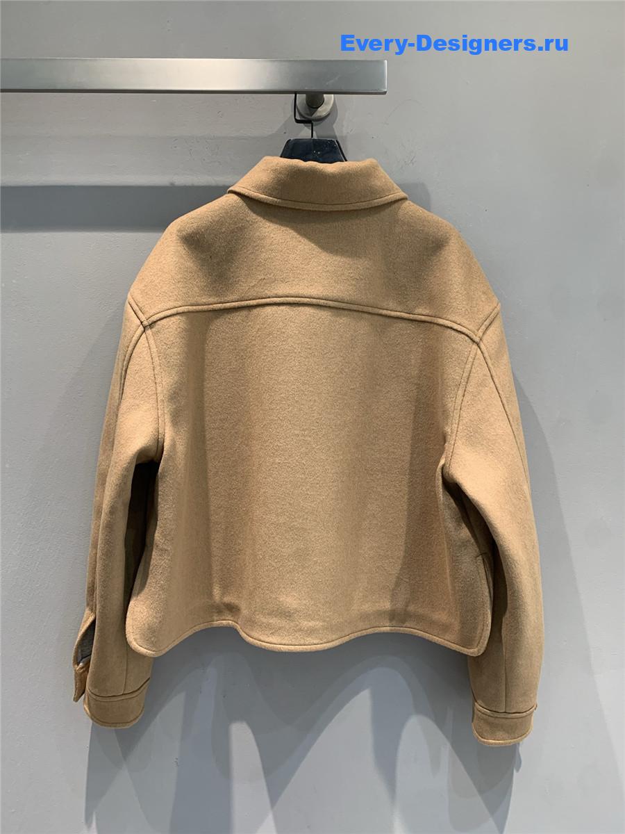 Miu Miu Camel Brown Bonded Camel Hair Blouson Jacket