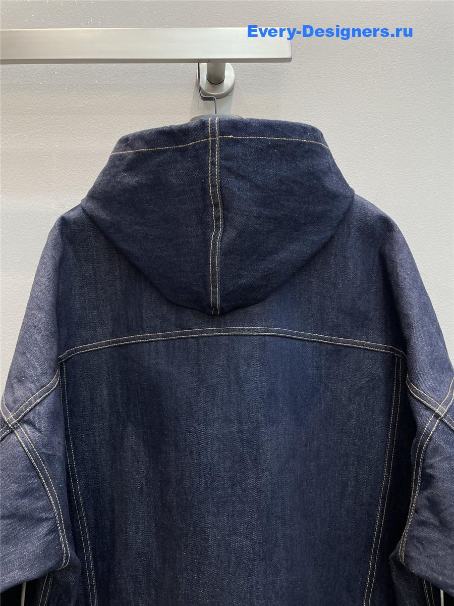 D10r oversized hooded denim jacket