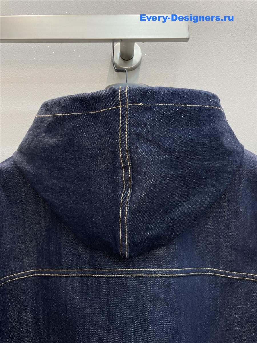 D10r oversized hooded denim jacket