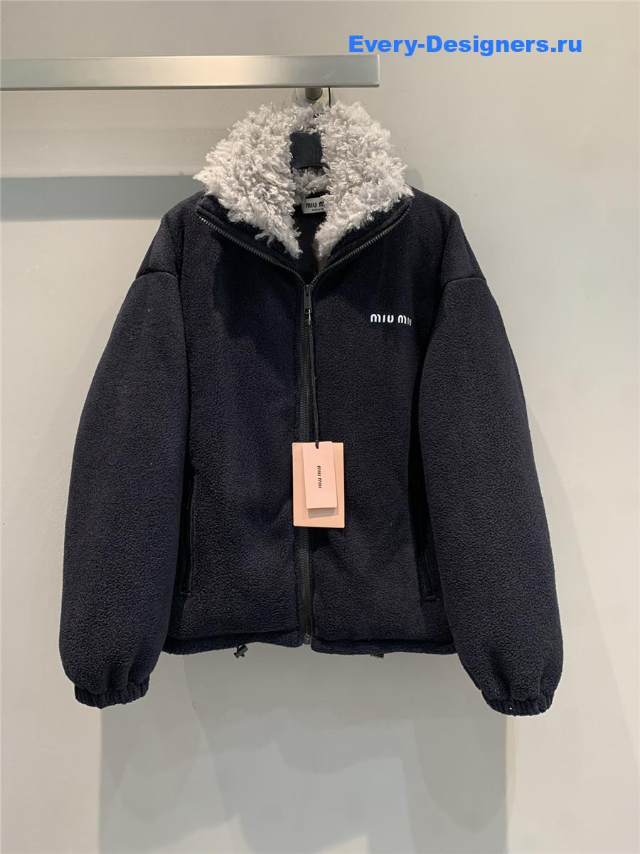 Miu Miu Black Fleece Down Jacket