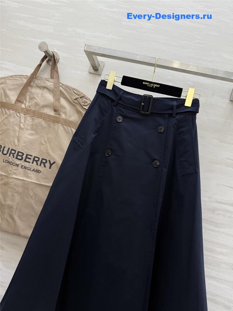 Bv*b*rry dark blue clay cotton skirt