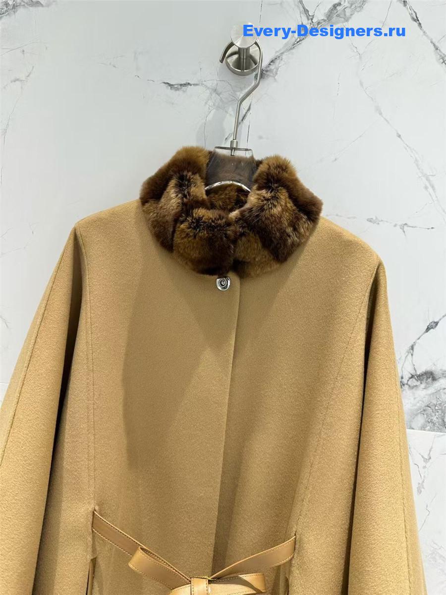 L0r0 P1ana brown salzburg cashmere cape