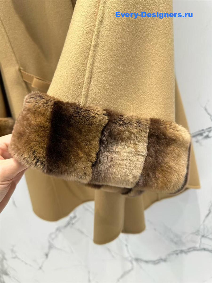 L0r0 P1ana brown salzburg cashmere cape
