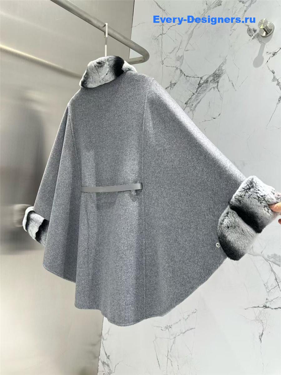 L0r0 P1ana grey salzburg cashmere cape