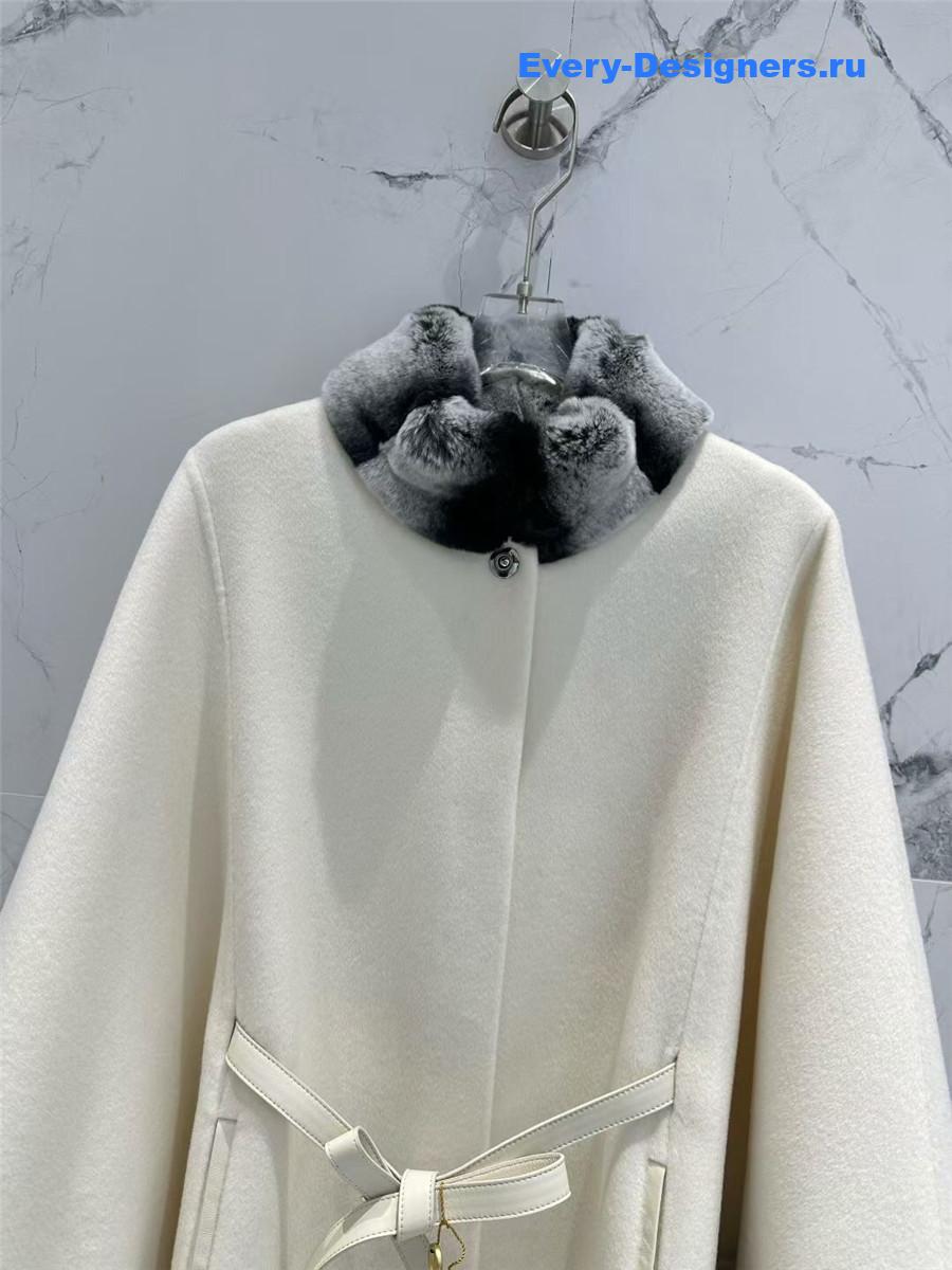 L0r0 P1ana white salzburg cashmere cape