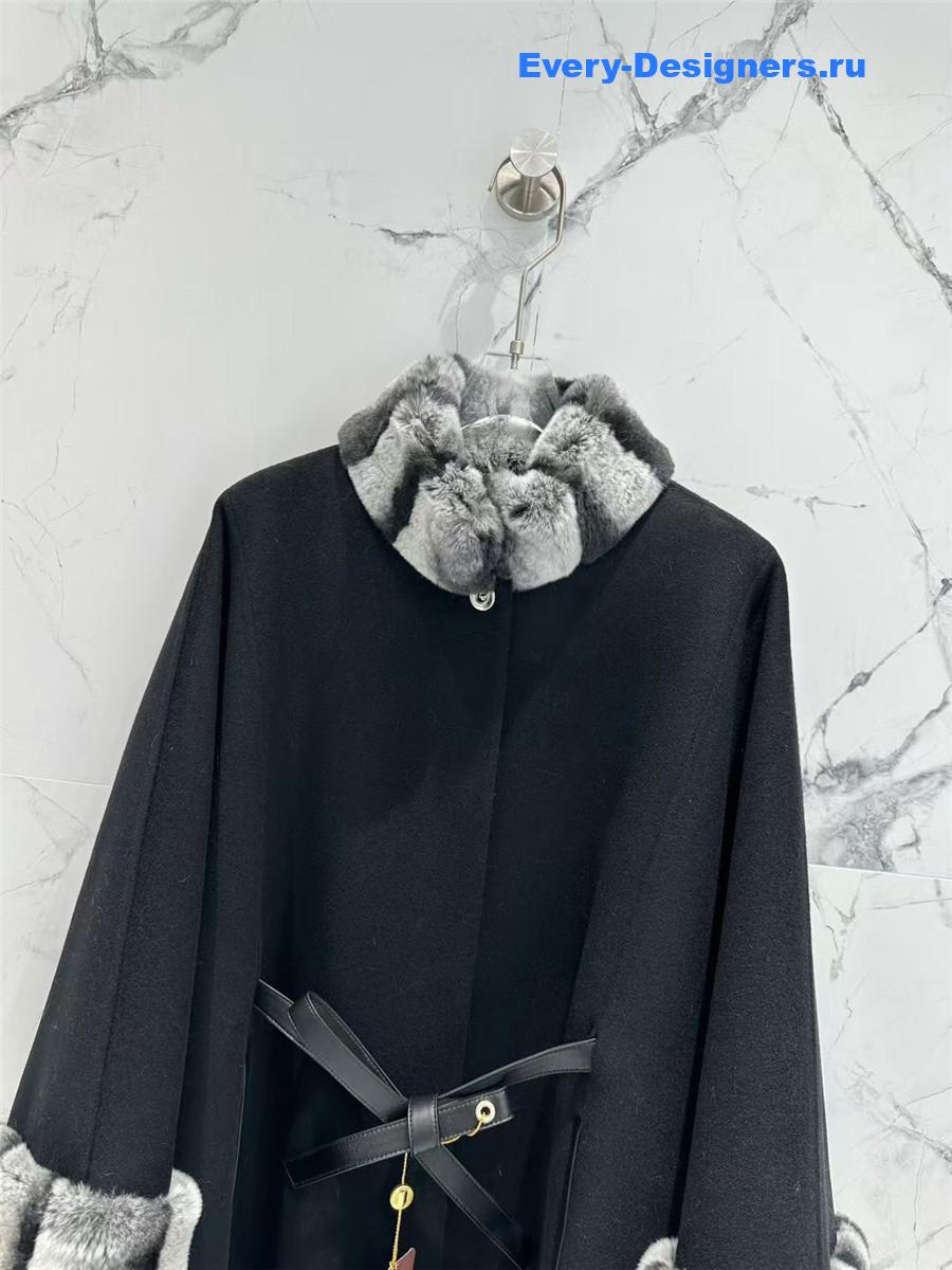 L0r0 P1ana black salzburg cashmere cape