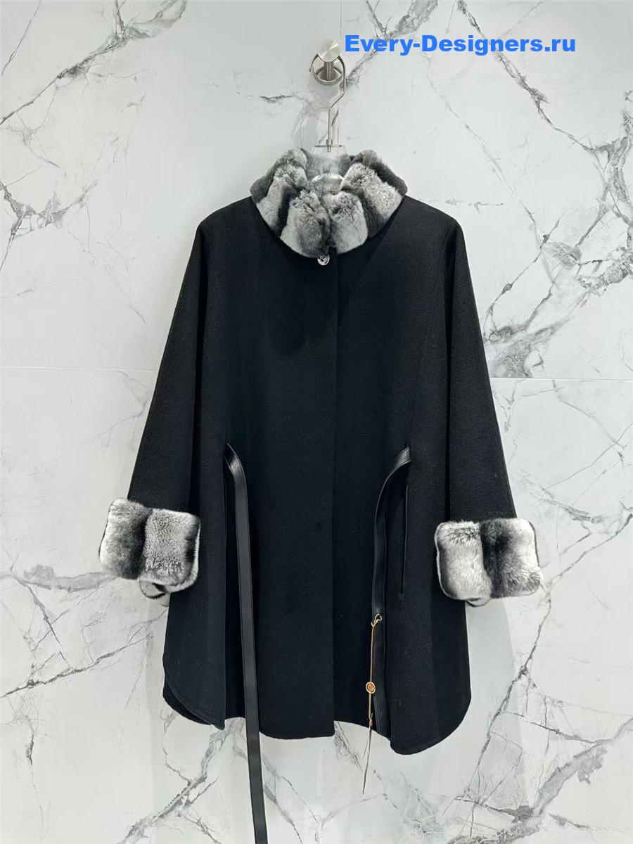L0r0 P1ana black salzburg cashmere cape