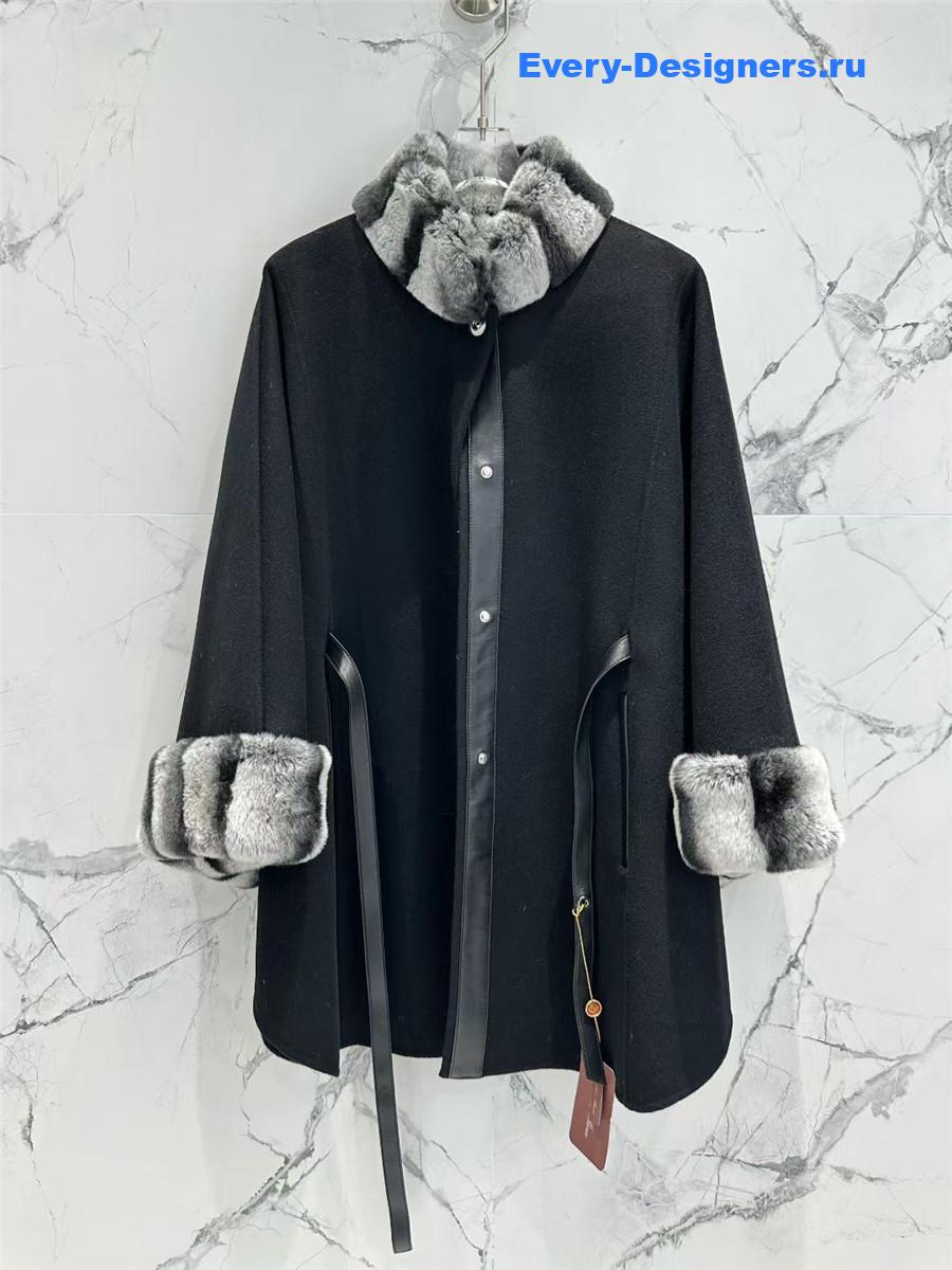 L0r0 P1ana black salzburg cashmere cape