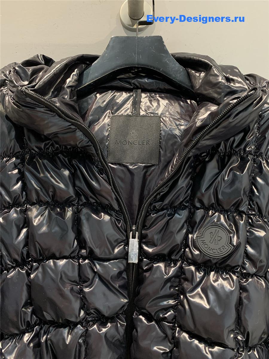Moncler Black Eynard Quilted Belted Jacket