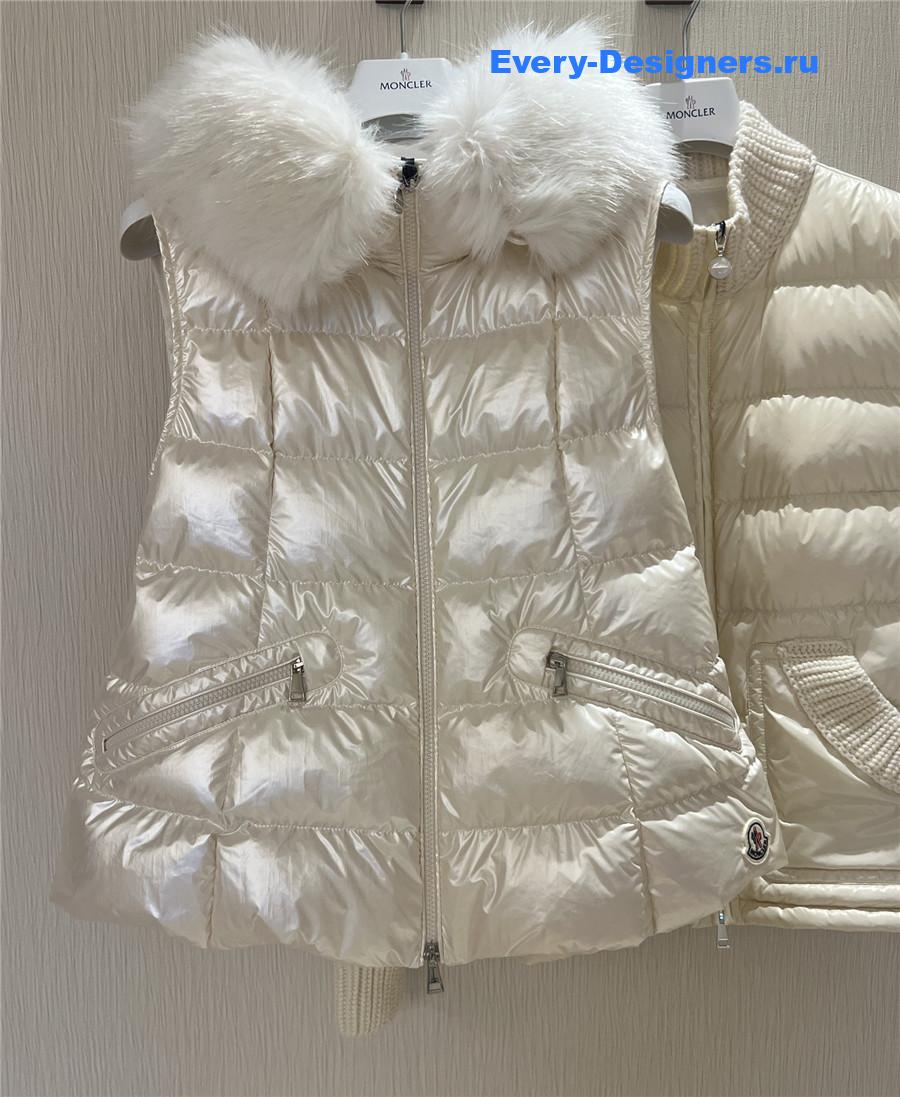 Moncler Anse Laminated Nylon Down Vest