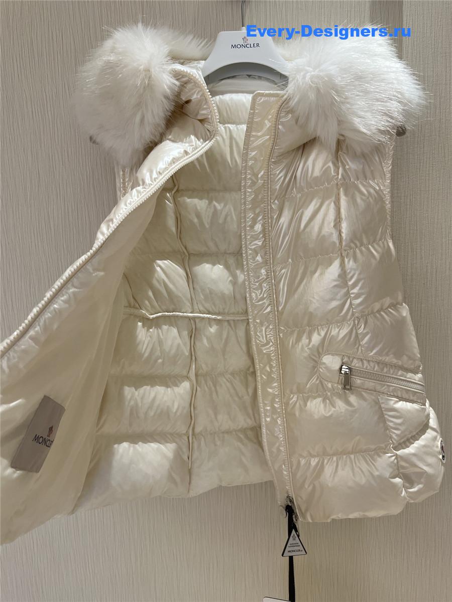 Moncler Anse Laminated Nylon Down Vest