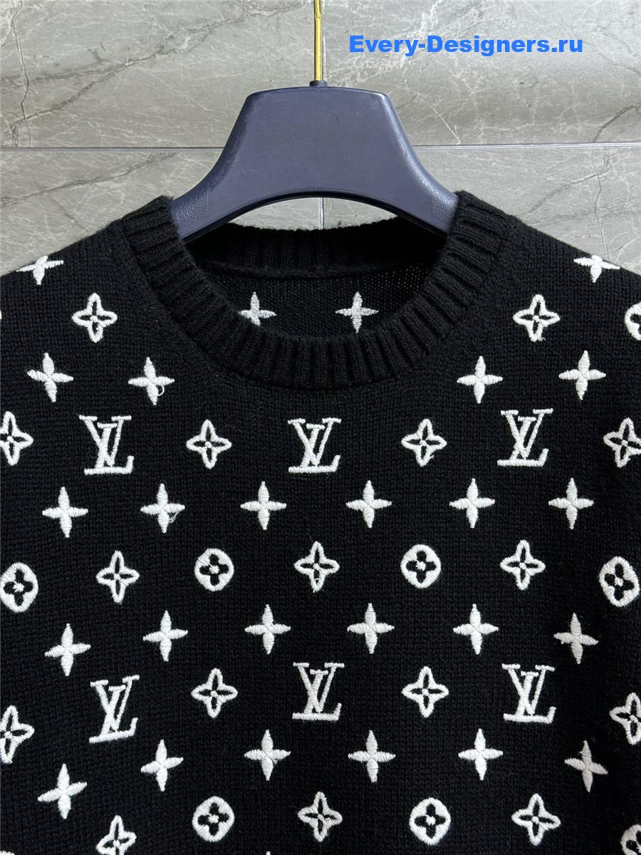 l0vis Vvtt0n 3d monogram knit pullover