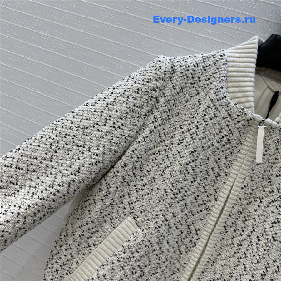 L0r0 P1ana woven paneled down jacket