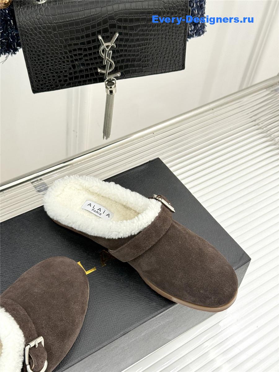 Alaia Chrystie Shearling Mule