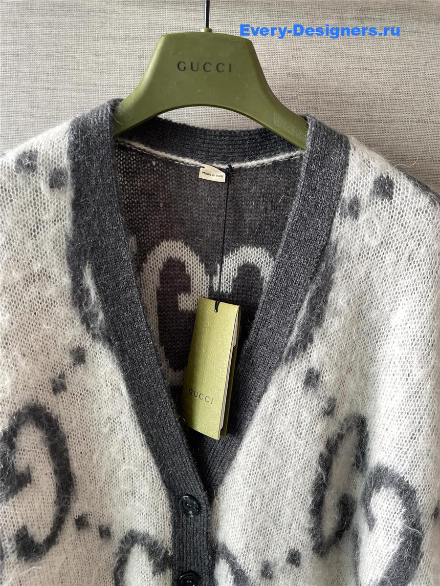 Gvc*1 reversible gg mohair cardigan
