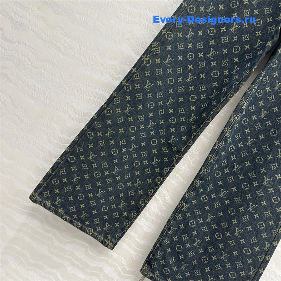 l0vis Vvtt0n monogram blue straight jeans