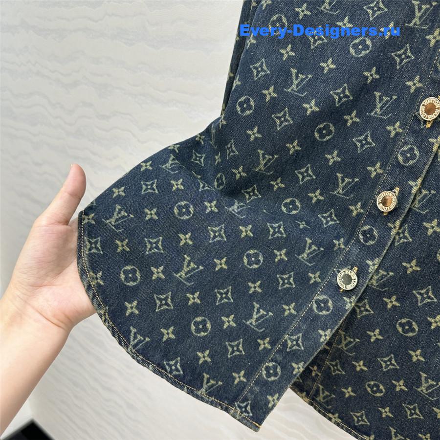 l0vis Vvtt0n monogram denim shirt jacket
