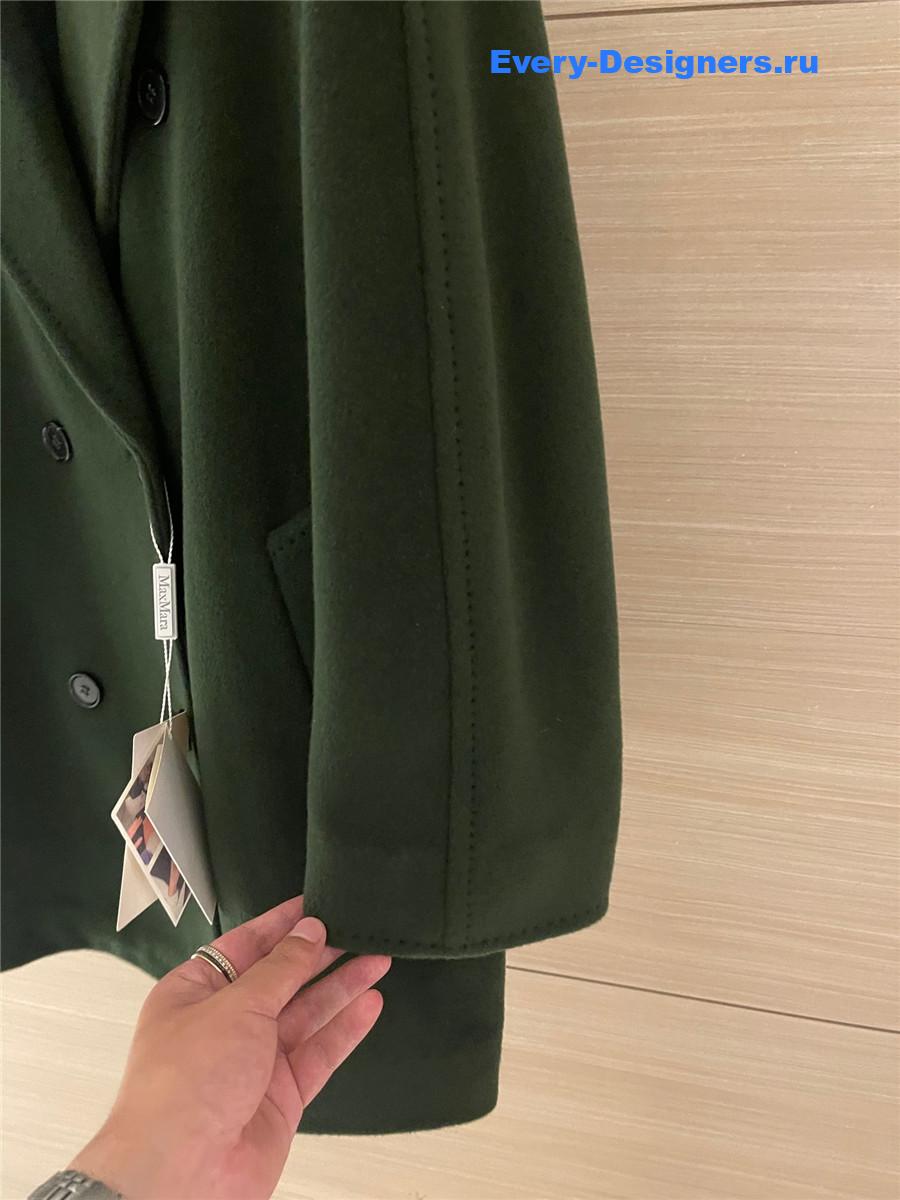 Max Mara Green Cashmere Rebus Coat