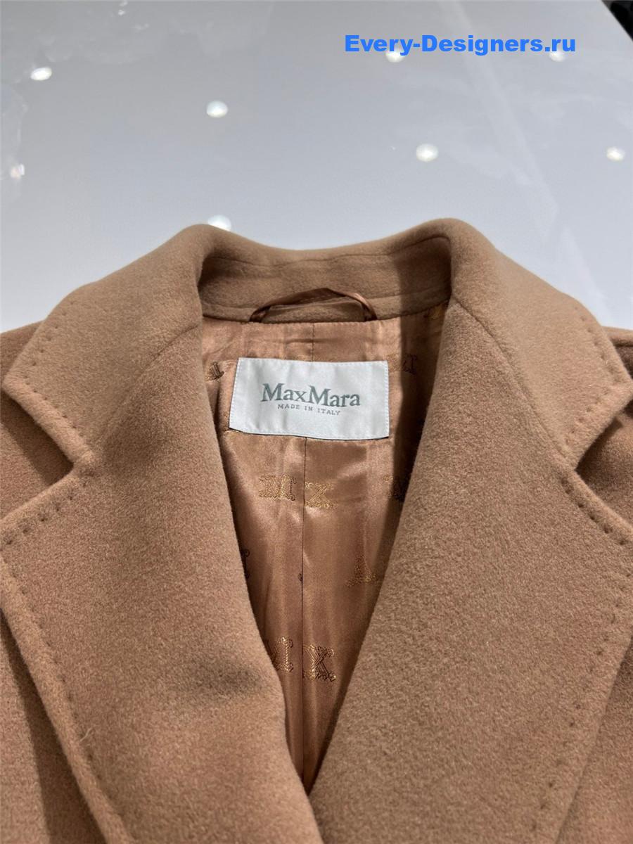 Max Mara Brown Cashmere Rebus Coat