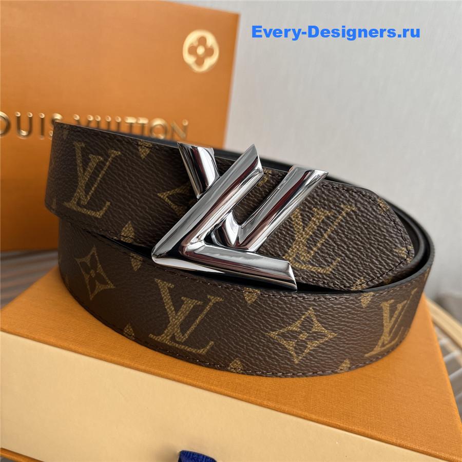 l0vis Vvtt0n silver buckle monogram reversible belt