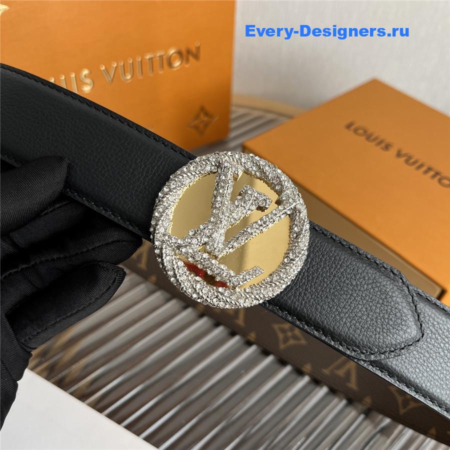 l0vis vvtt0n monogram reversible belt with D1am0nd buckle