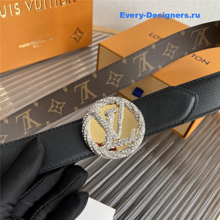 l0vis vvtt0n monogram reversible belt with D1am0nd buckle