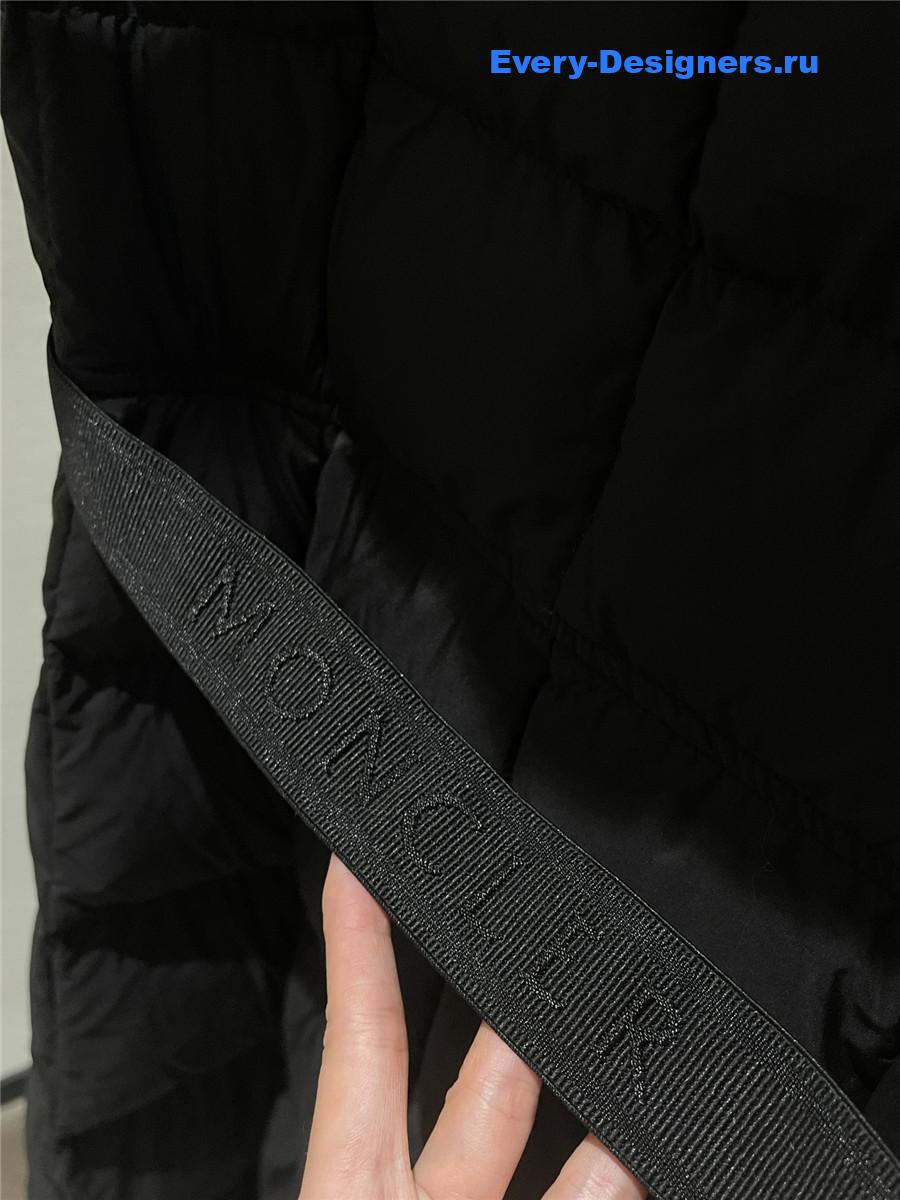 Moncler Black Faucon Long Down Jacket