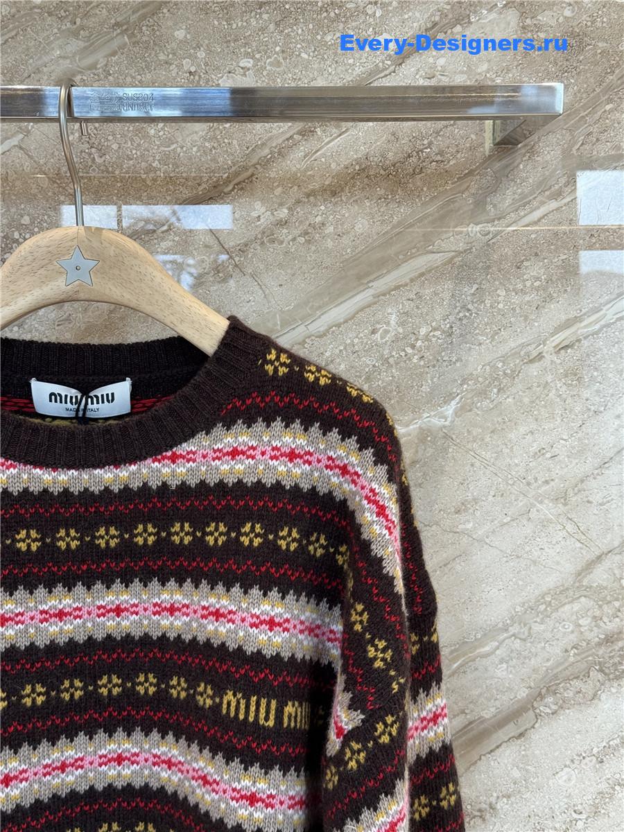 Miu Miu Striped Wool Sweater