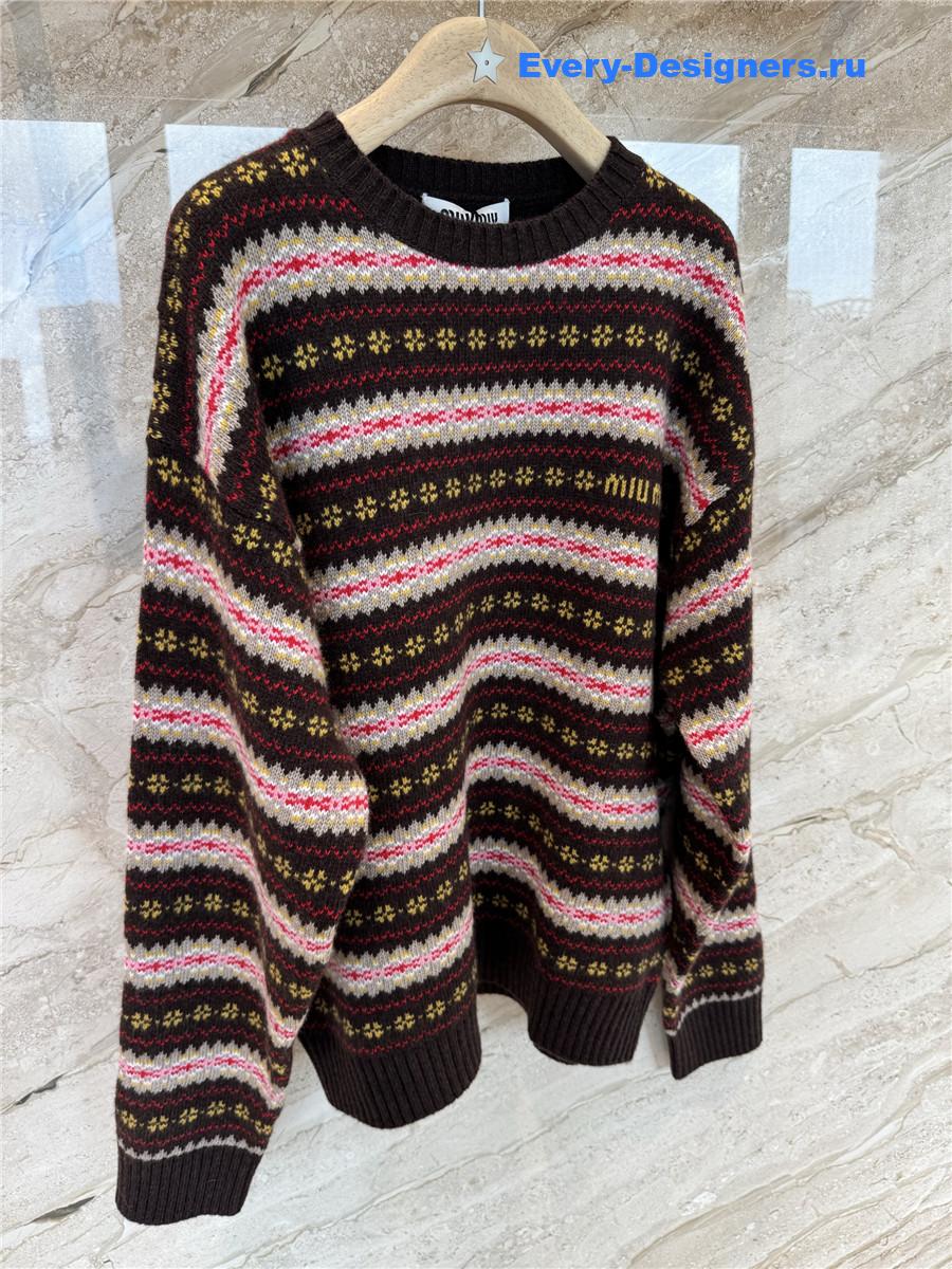 Miu Miu Striped Wool Sweater
