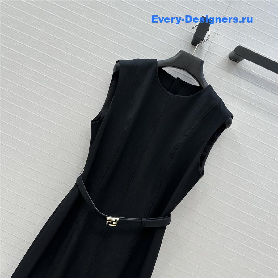 F**di black wool dress