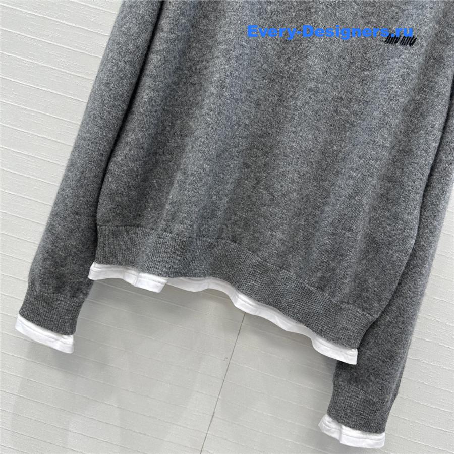 Miu Miu V-Neck Ardesia Sweater