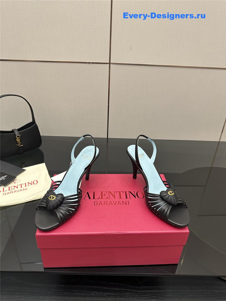 Va1e*ntin0 garavani 85mm black royal sandals