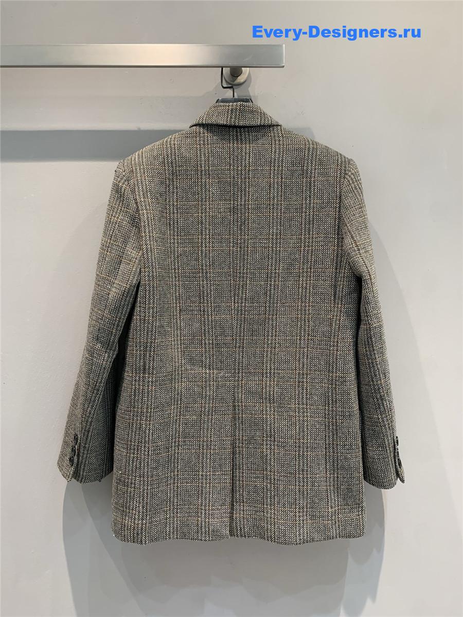 Miu Miu Grisaille Single-Breasted Jacket