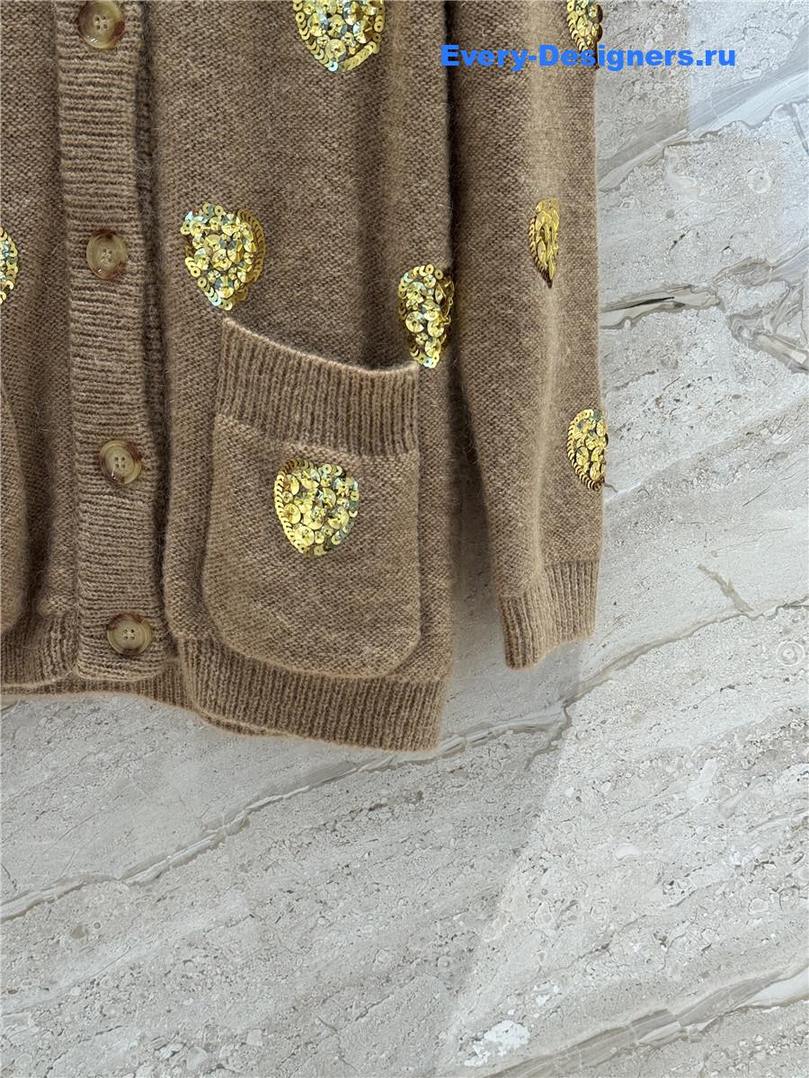 Va1e*ntin0 garavani chevron lurex sweater