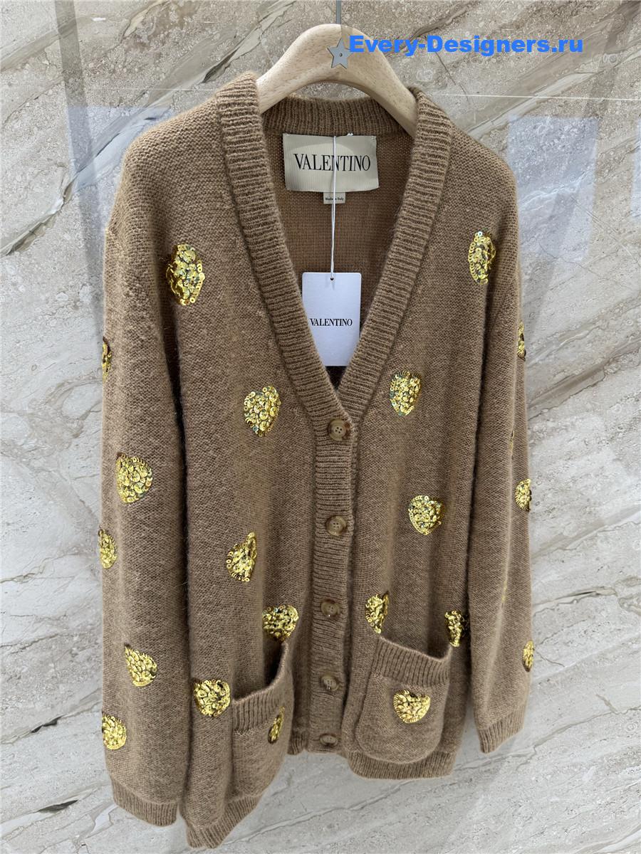 Va1e*ntin0 garavani chevron lurex sweater