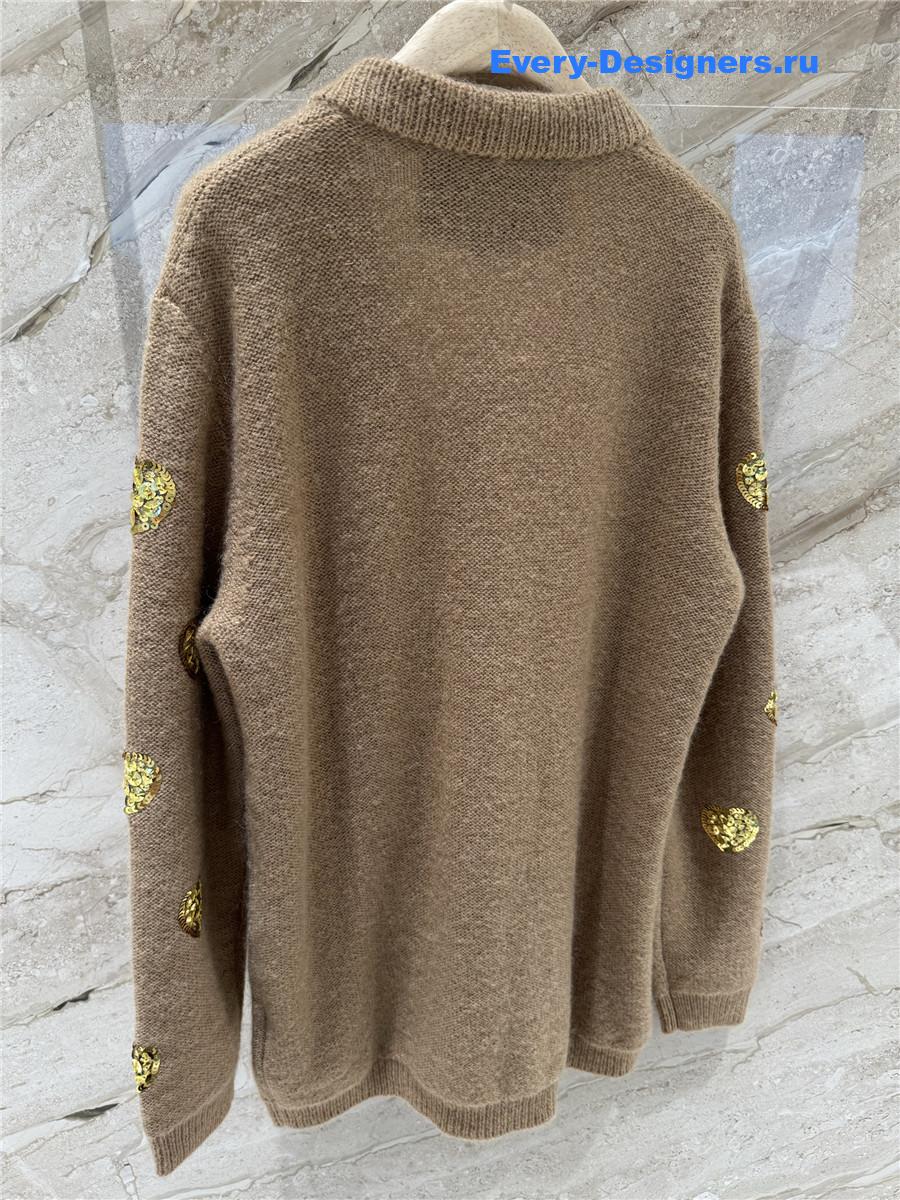 Va1e*ntin0 garavani chevron lurex sweater